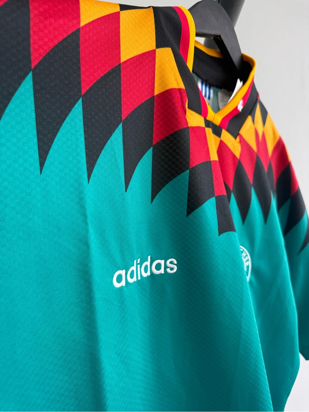 adidas Germany DFB 1994 Retro Soccer Jersey Men M Green NWT - Picture 4 of 8